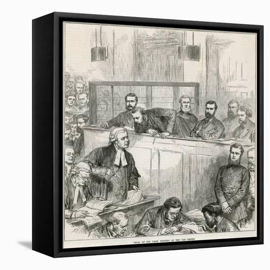 Trial of the Bank Forgers at the Old Bailey-null-Framed Stretched Canvas