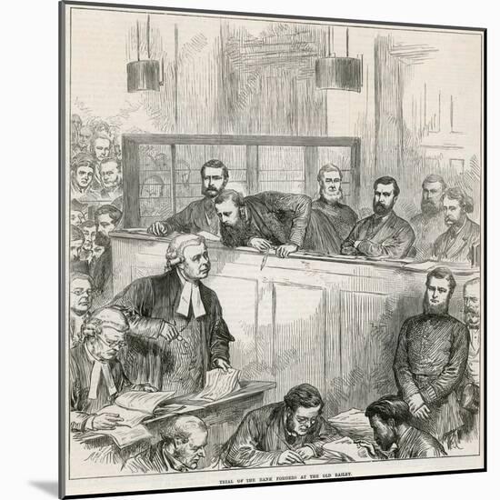 Trial of the Bank Forgers at the Old Bailey-null-Mounted Giclee Print