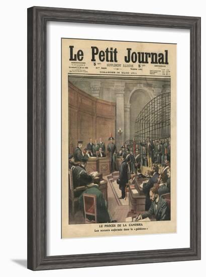 Trial of the Camorra, Illustration from 'Le Petit Journal', Supplement Illustre, 26th March 1911-French School-Framed Giclee Print