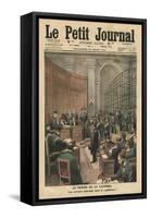 Trial of the Camorra, Illustration from 'Le Petit Journal', Supplement Illustre, 26th March 1911-French School-Framed Stretched Canvas