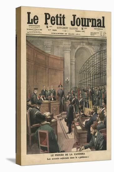 Trial of the Camorra, Illustration from 'Le Petit Journal', Supplement Illustre, 26th March 1911-French School-Stretched Canvas