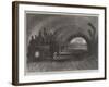 Trial-Trip on the Metropolitan (Underground) Railway, the Train Passing the Portland-Road Station-null-Framed Giclee Print