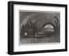 Trial-Trip on the Metropolitan (Underground) Railway, the Train Passing the Portland-Road Station-null-Framed Giclee Print
