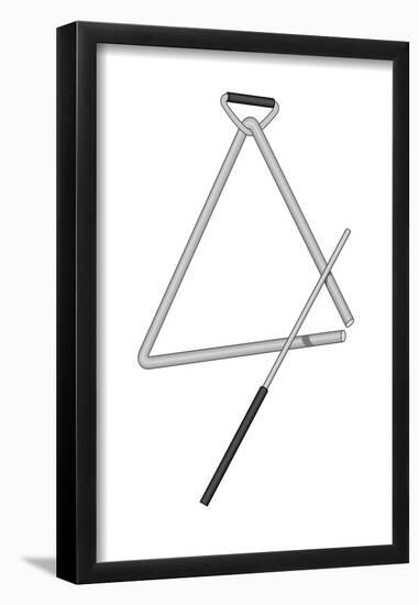 Triangle and Beater, Percussion, Musical Instrument-Encyclopaedia Britannica-Framed Poster