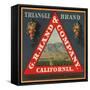 Triangle Brand - California - Citrus Crate Label-Lantern Press-Framed Stretched Canvas