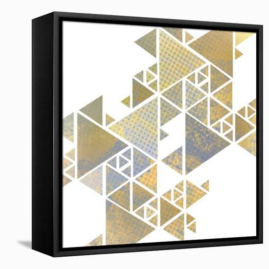 Triangle Gold 1-Kimberly Allen-Framed Stretched Canvas