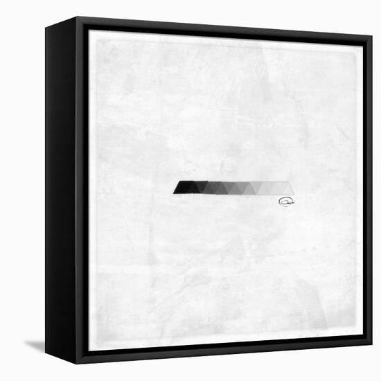 Triangle Grey Strip-OnRei-Framed Stretched Canvas