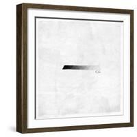 Triangle Grey Strip-OnRei-Framed Art Print