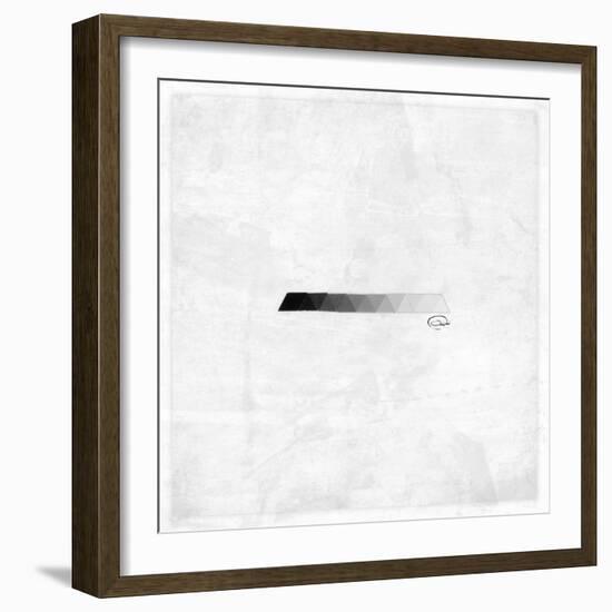 Triangle Grey Strip-OnRei-Framed Art Print