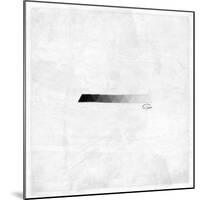 Triangle Grey Strip-OnRei-Mounted Art Print