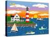 Triangle Point Lighthouse-Mark Frost-Stretched Canvas