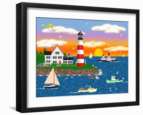 Triangle Point Lighthouse-Mark Frost-Framed Giclee Print