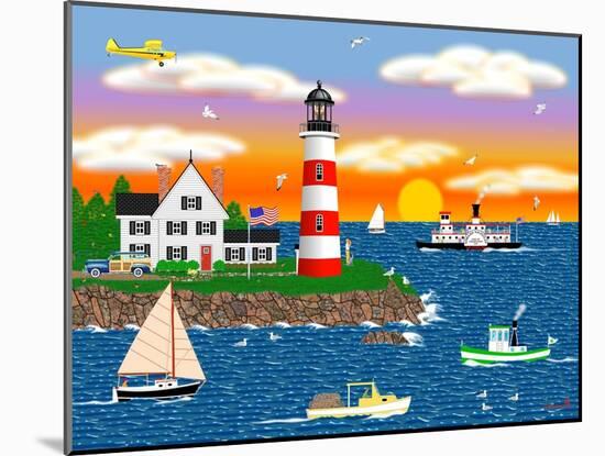 Triangle Point Lighthouse-Mark Frost-Mounted Giclee Print