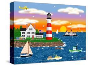 Triangle Point Lighthouse-Mark Frost-Stretched Canvas