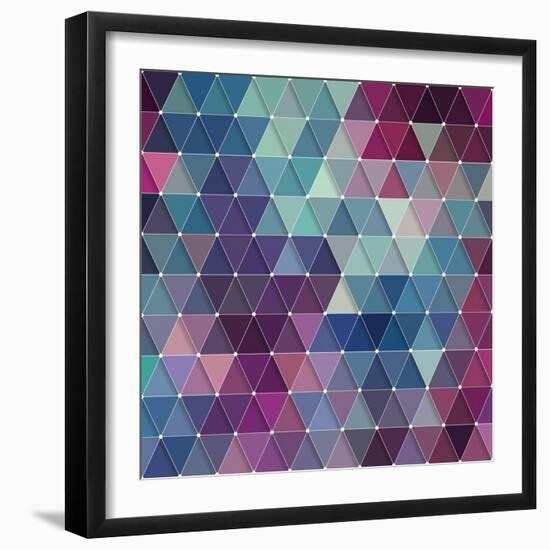 Triangles Background-Maksim Krasnov-Framed Art Print