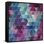 Triangles Background-Maksim Krasnov-Framed Stretched Canvas