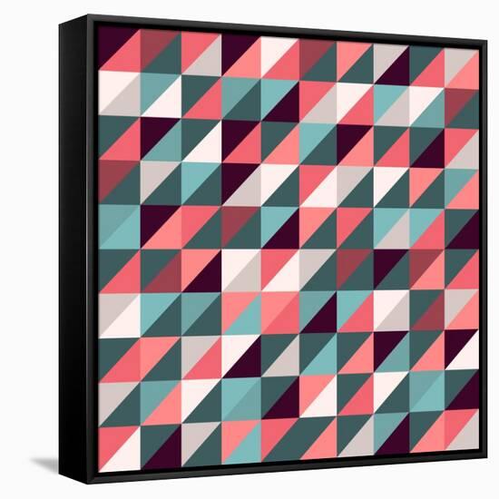 Triangles Background-AnaMarques-Framed Stretched Canvas