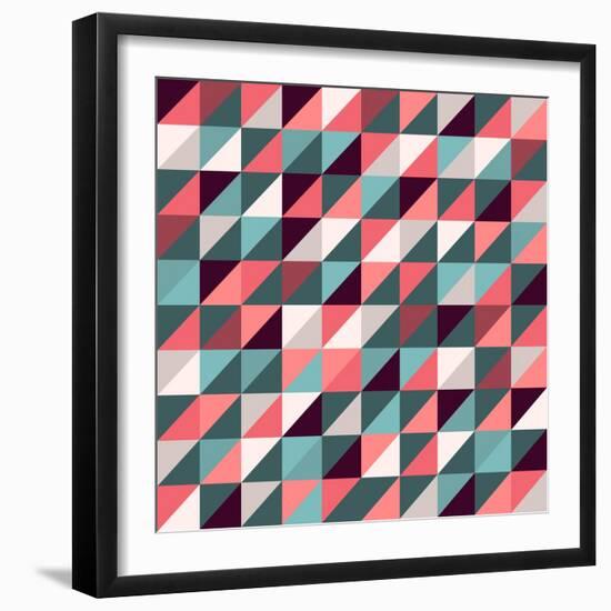 Triangles Background-AnaMarques-Framed Art Print