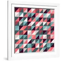 Triangles Background-AnaMarques-Framed Art Print