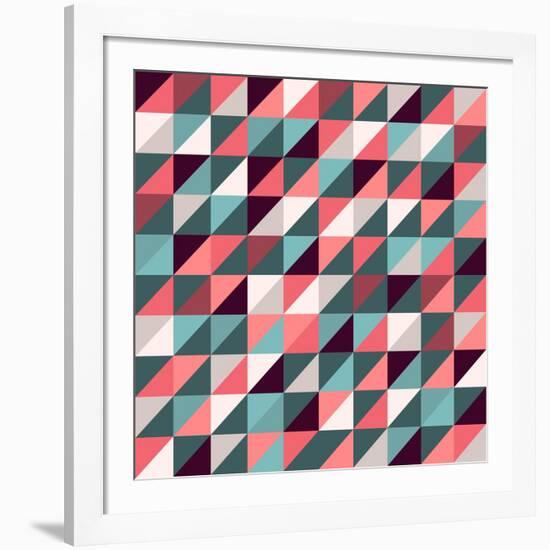 Triangles Background-AnaMarques-Framed Art Print
