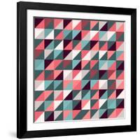 Triangles Background-AnaMarques-Framed Art Print