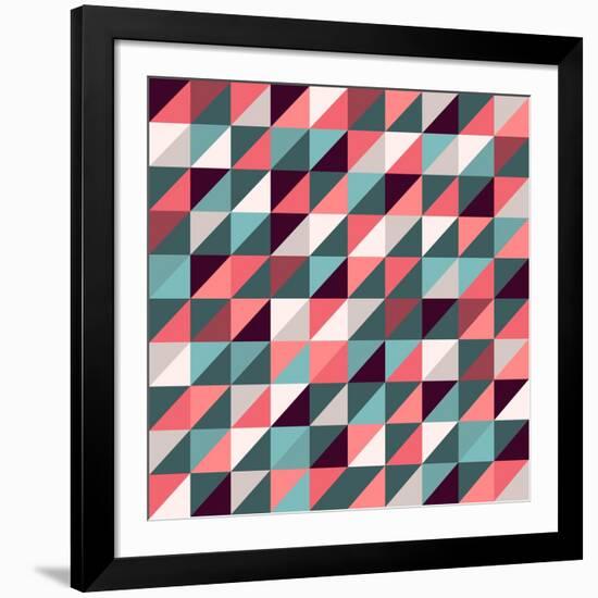 Triangles Background-AnaMarques-Framed Art Print