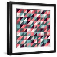 Triangles Background-AnaMarques-Framed Art Print