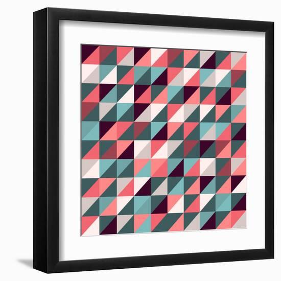 Triangles Background-AnaMarques-Framed Art Print