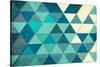 Triangles in Teal-Kimberly Allen-Stretched Canvas