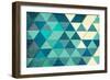 Triangles in Teal-Kimberly Allen-Framed Premium Giclee Print