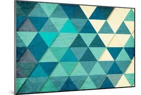 Triangles in Teal-Kimberly Allen-Mounted Premium Giclee Print