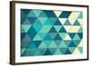 Triangles in Teal-Kimberly Allen-Framed Art Print