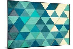 Triangles in Teal-Kimberly Allen-Mounted Art Print