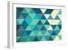Triangles in Teal-Kimberly Allen-Framed Art Print