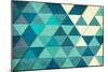 Triangles in Teal-Kimberly Allen-Mounted Art Print