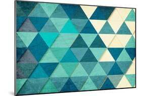 Triangles in Teal-Kimberly Allen-Mounted Art Print