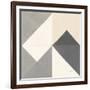 Triangles IV Neutral Crop-Mike Schick-Framed Art Print