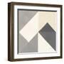 Triangles IV Neutral Crop-Mike Schick-Framed Art Print