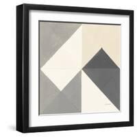 Triangles IV Neutral Crop-Mike Schick-Framed Art Print