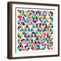 Triangles - Multicolor-Dominique Vari-Framed Art Print