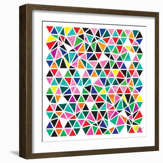 Triangles - Multicolor-Dominique Vari-Framed Art Print