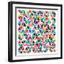Triangles - Multicolor-Dominique Vari-Framed Art Print