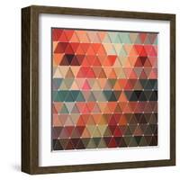 Triangles Pattern-Maksim Krasnov-Framed Art Print