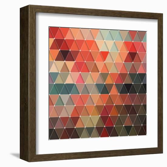 Triangles Pattern-Maksim Krasnov-Framed Art Print