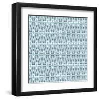 Triangles Pattern-Magnia-Framed Art Print