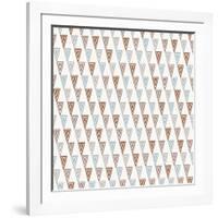 Triangles Pattern-Magnia-Framed Art Print