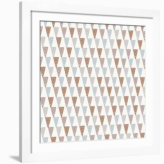 Triangles Pattern-Magnia-Framed Art Print