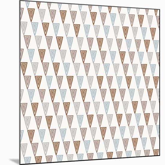 Triangles Pattern-Magnia-Mounted Art Print