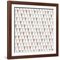 Triangles Pattern-Magnia-Framed Art Print