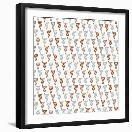 Triangles Pattern-Magnia-Framed Art Print